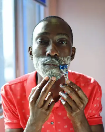 Chris Smith a.k.a. CLS, using Gillette SkinGuard Razor during the company's launch campaign.