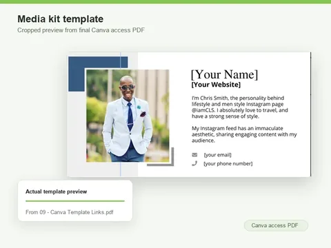 Cropped preview of the Media Kit template.